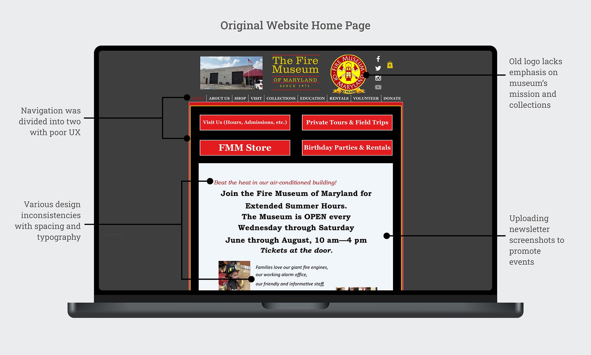 Fire Museum of Maryland Old Website