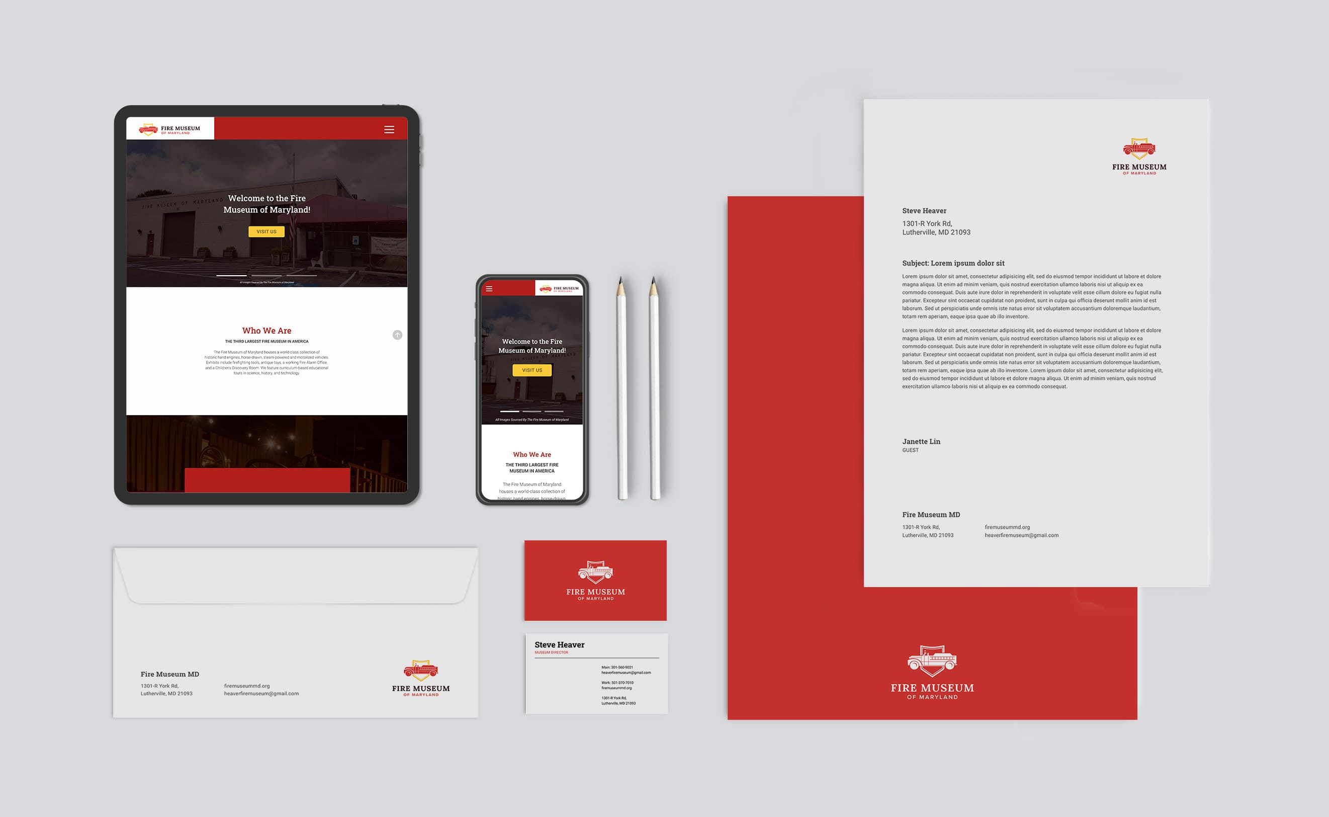 Fire Museum of Maryland Stationary Set